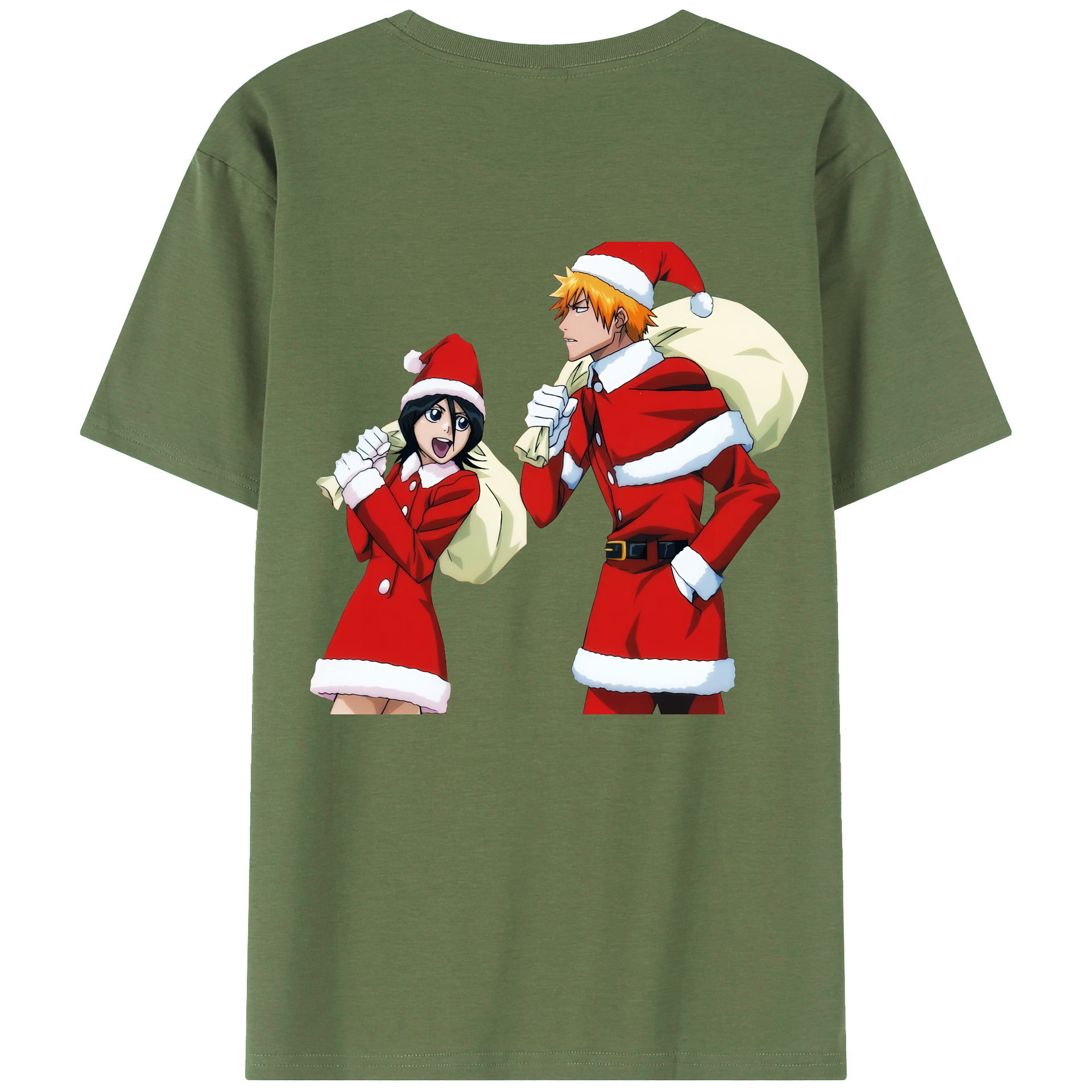 （画像用） ブリーチ 朽木ルキア BLEACH Kuchiki Rukia 綿100％ メンズ半袖Tシャツ（バックプリント） 通気性